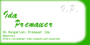 ida premauer business card